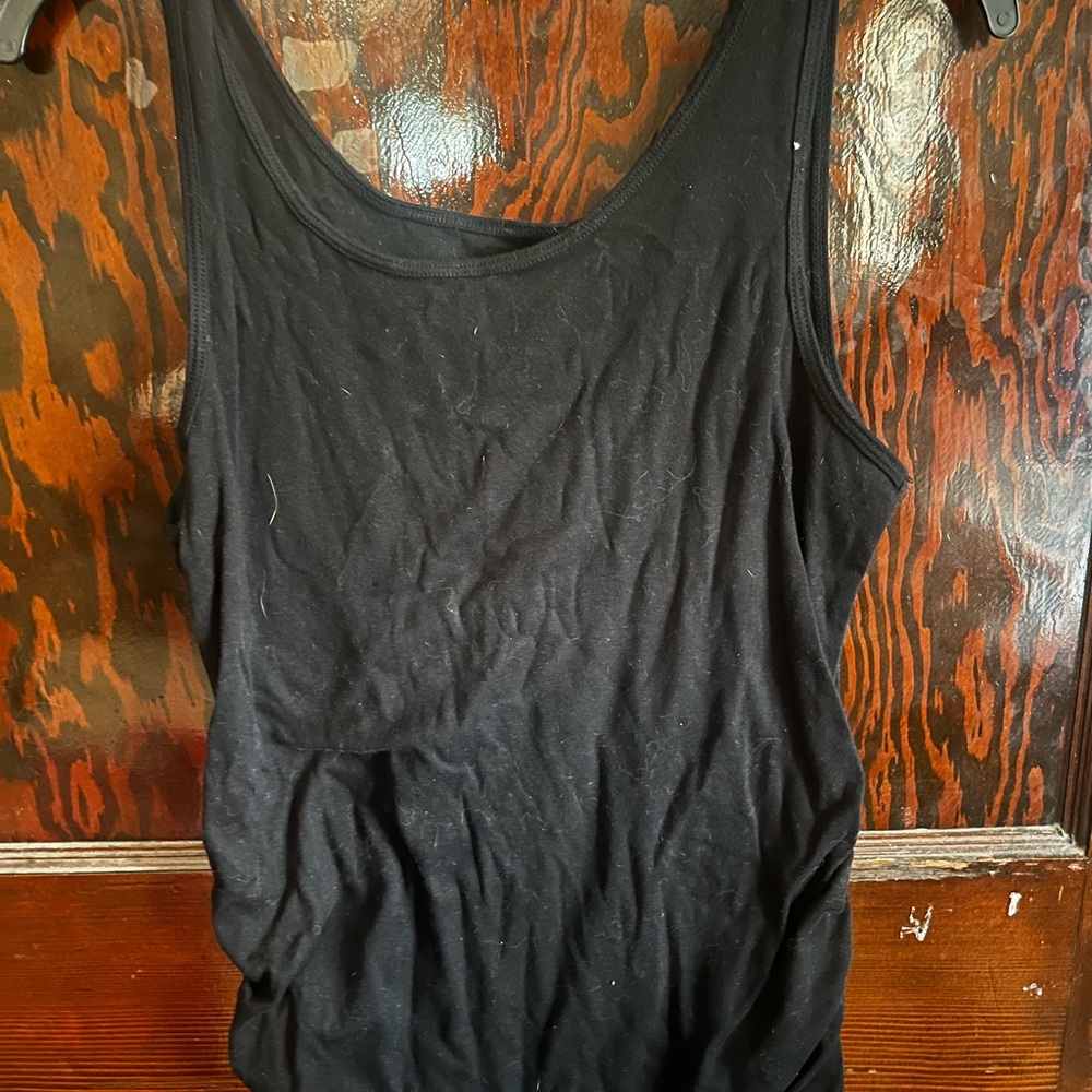 Sonoma Fitted Black Maternity Tank